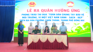 CHƠN THÀNH: LỄ RA QUÂN HƯỞNG ỨNG PHONG TRÀO THI ĐUA “TOÀN DÂN CHUNG TAY BẢO VỆ MÔI TRƯỜNG, VÌ MỘT VIỆT NAM XANH - SẠCH - ĐẸP”