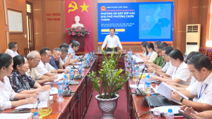 THÔNG QUA DỰ THẢO VỀ NỘI DUNG ĐỀ ÁN SẮP XẾP KHU PHỐ TRÊN ĐỊA BÀN PHƯỜNG CHƠN THÀNH