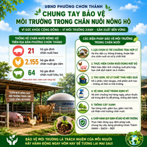 TĂNG CƯỜNG CÔNG TÁC BẢO VỆ MÔI TRƯỜNG TRONG CHĂN NUÔI HỘ TRÊN ĐỊA BÀN PHƯỜNG CHƠN THÀNH