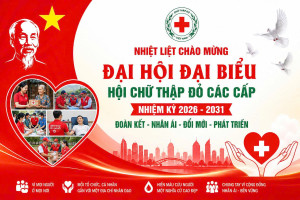PHƯỜNG CHƠN THÀNH TUYÊN TRUYỀN CHÀO MỪNG ĐẠI HỘI ĐẠI BIỂU HỘI CHỮ THẬP ĐỎ CÁC CẤP, NHIỆM KỲ 2026 – 2031