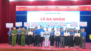 CHƠN THÀNH: LỄ RA QUÂN CAO ĐIỂM “CHIẾN DỊCH MÙA HÈ SỐ CÙNG VNEID, HƯỚNG DẪN CÔNG DÂN SỐ, ĐỒNG HÀNH CÙNG NHÂN DÂN THỰC HIỆN ĐỀ ÁN 06”