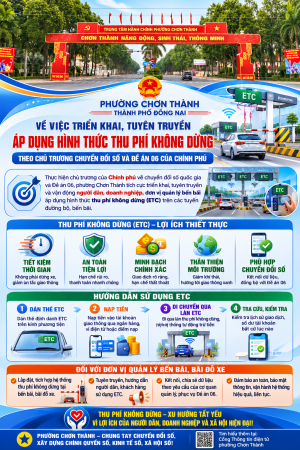 PHƯỜNG CHƠN THÀNH: TUYÊN TRUYỀN CHO NGƯỜI DÂN, DOANH NGHIỆP, ĐƠN VỊ QUẢN LÝ BẾN BÃI VỀ VIỆC ÁP DỤNG HÌNH THỨC THU PHÍ KHÔNG DỪNG THEO CHỦ TRƯƠNG CHUYỂN ĐỔI SỐ VÀ ĐỀ ÁN 06 CỦA CHÍNH PHỦ