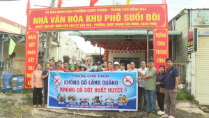 KHU PHỐ SUỐI ĐÔI: RA QUÂN TRIỂN KHAI PHONG TRÀO “NGÀY CUỐI TUẦN PHÒNG, CHỐNG SỐT XUẤT HUYẾT” TRÊN ĐỊA BÀN PHƯỜNG NĂM 2026