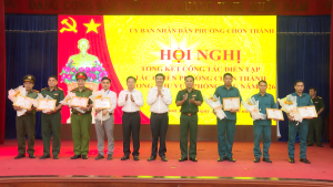 CHƠN THÀNH: TỔNG KẾT CÔNG TÁC DIỄN TẬP TÁC CHIẾN PHƯỜNG...