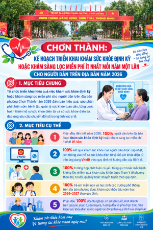 TUYÊN TRUYỀN: MỤC ĐÍCH, Ý NGHĨA VÀ LỢI ÍCH CỦA VIỆC KHÁM SỨC KHỎE ĐỊNH KỲ HOẶC KHÁM SÀNG LỌC MIỄN PHÍ ÍT NHẤT 01 LẦN/NĂM