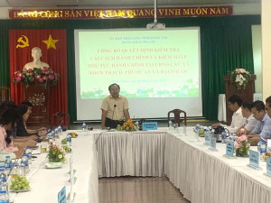 Kiểm tra cải cách hành chính và kiểm soát thủ tục hành chính.