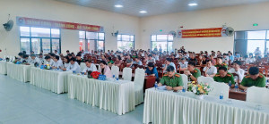 Công an xã Đại Phước đảm bảo an ninh trật tự buổi tiếp xúc cử tri trước kỳ họp thứ 10, Quốc hội khóa XV