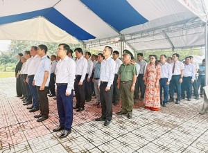 Công an xã Đại Phước đảm bảo an ninh trật tự Lễ tưởng niệm 61 năm Vụ thảm sát Giồng Sắn