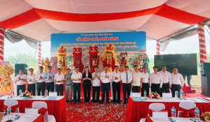 Công an xã Đại Phước đảm bảo an ninh trật tự Lễ khởi công Dự án xây dựng đường liên cảng huyện Nhơn Trạch (giai đoạn 1)