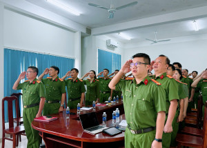 Đảng ủy Công an xã Đại Phước tổ chức xem trực tuyến Đại hội đại biểu Đảng bộ tỉnh Đồng Nai lần thứ I, nhiệm kỳ 2025 – 2030