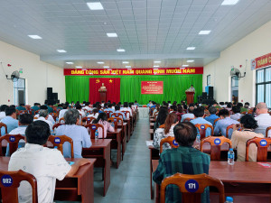 Công an xã Đại Phước tham dự hội nghị đối thoại giữa người đứng đầu cấp ủy, chính quyền với cán bộ, công chức, viên chức, người hoạt động không chuyên trách
