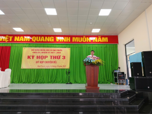 Kỳ họp Thứ 3 Hội đồng nhân dân xã Đại Phước