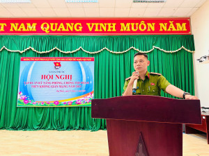 Công an xã Đại Phước tuyên truyền phòng, chống lừa đảo trên không gian mạng cho đoàn viên, thanh niên
