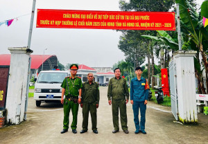 Công an xã Đại Phước đảm bảo an ninh, trật tự tại Hội nghị tiếp xúc cử tri trước kỳ họp thường lệ cuối năm 2025 của đại biểu HĐND tỉnh và xã nhiệm kỳ 2021 - 2026