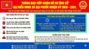 TIẾP NHẬN HỒ SƠ ỨNG CỬ ĐẠI BIỂU HĐND XÃ ĐẠI PHƯỚC NHIỆM KỲ...