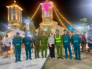 Công an xã Đại Phước chủ động bảo đảm an ninh, trật tự Lễ Giáng sinh năm 2025