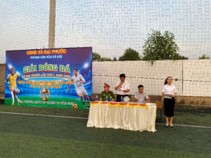 Xã Đại Phước khai mạc giải bóng đá lần thứ I năm 2025, chào mừng đại hội đại biểu toàn quốc lần thứ XIV của Đảng