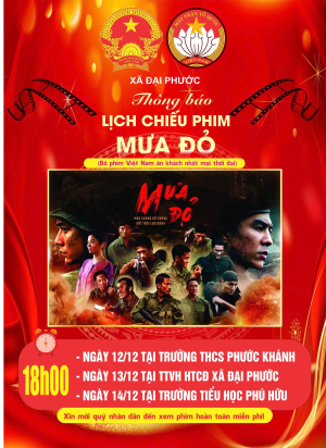 Xã Đại Phước Thông báo lịch chiếu phim Mưa đỏ