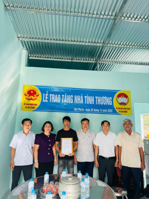 Xã Đại Phước tổ chức trao nhà tình thương cho các hộ khó khăn trên địa bàn