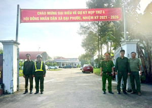Công an xã Đại Phước bảo đảm an ninh, trật tự Kỳ họp thứ 4 HĐND xã Đại Phước khóa XII, nhiệm kỳ 2021 - 2026