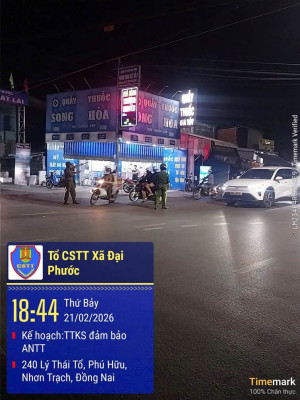 Công an xã Đại Phước chủ động điều tiết phân luồng giao thông trong cao điểm cuối kỳ nghỉ Tết Nguyên đán Bính Ngọ năm 2026