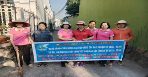 Hoạt động dọn dẹp vệ sinh môi trường của các Chi hội phụ nữ các ấp chào đón  Tết nguyên đán Bính Ngọ 2026