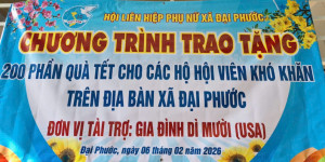 Hoạt động đối ngoại: Hội LHPN xã phối hợp cùng Gia đình Dì Mười định cư tại USA trao tặng 200 phần quà tết cho hội viên phụ nữ có hoàn cảnh khó khăn trong dịp Tết cổ truyền của dân tộc
