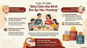 Thông báo: Phát động tham gia Cuộc thi viết “Bữa cơm gia đình ấm áp yêu thương”