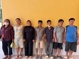 Công an xã Đại Phước triệt phá nhóm đánh bạc, tạm giữ hình sự 7 đối tượng