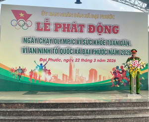Công an xã Đại Phước bảo đảm an ninh, an toàn Lễ phát động Ngày chạy Olympic vì sức khỏe toàn dân năm 2026