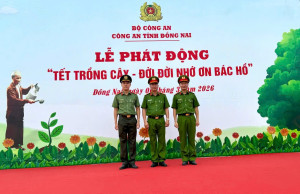 Công an xã Đại Phước tham gia Lễ phát động “Tết trồng cây” năm 2026
