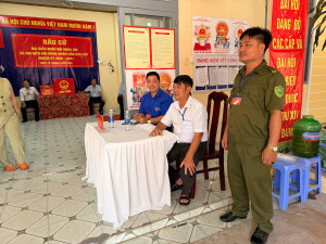 Công an xã Đại Phước bảo đảm an ninh, an toàn tuyệt đối Ngày bầu cử đại biểu Quốc hội khóa XVI và đại biểu HĐND các cấp