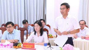 Đồng chí Phó Bí thư Tỉnh ủy Võ Tấn Đức làm việc với  Đảng ủy xã Đại Phước và Đảng ủy xã Phước Thái
