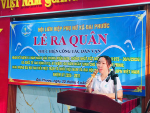 Hội LHPN xã Đại Phước ra quân làm công tác dân vận nhân kỷ niệm 51 năm ngày Giải phóng miền Nam thống nhất đất nước 30/4, Quốc tế Lao động 1/5 và 136 năm  ngày sinh Chủ tịch Hồ Chí Minh vĩ đại, hướng tới chào mừng Đại hội đại biểu Mặt trận Tổ quốc VN