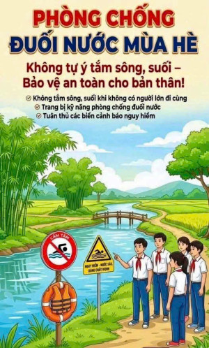 Công an xã Đại Phước tăng cường tuyên truyền, cảnh báo nguy cơ đuối nước trên địa bàn