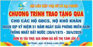 Hoạt động chào mừng thành công Đại hội đại biểu toàn quốc lần thứ XIV của Đảng, cuộc bầu cử Đại biểu Quốc hội khóa XVI và đại biểu HĐND các cấp nhiệm kỳ 2026 – 2031, kỷ niệm 51 ngày ngày giải phóng miền Nam thống nhất đất nước 30/4 và Quốc tế lao độn