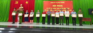 Công an xã Đại Phước được khen thưởng tại Hội nghị sơ kết 01 năm thực hiện mô hình chính quyền địa phương 02 cấp