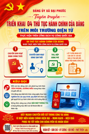 Đẩy mạnh thực hiện thủ tục hành chính của Đảng trên môi trường điện tử