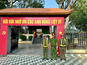 Công an xã Đại Phước bảo đảm an ninh, an toàn lễ viếng, dâng hương nhân dịp Lễ 30/4 và 01/5