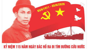 Bài tuyên truyền kỷ niệm 115 năm ngày  Chủ tịch Hồ Chí Minh ra đi tìm đường cứu nước  (05/6/1911 - 05/6/2026)