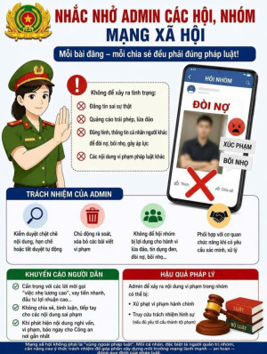 Công an xã Đại Phước tuyên truyền nhắc nhở Admin các hội, nhóm mạng xã hội nâng cao trách nhiệm quản trị nội dung