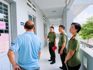 Công an xã Đại Phước chủ động kiểm tra công tác bảo đảm an ninh, an toàn Kỳ thi tốt nghiệp THPT năm 2026