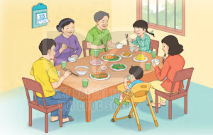 Hạnh phúc từ những bữa cơm gia đình.