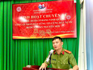 Đảng ủy Công an xã Đại Phước tổ chức sinh hoạt chuyên đề “Dưới cờ Đảng quang vinh, Công an nhân dân vững tin cùng đất nước bước vào kỷ nguyên mới”