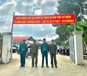 Công an xã Đại Phước phối hợp đảm bảo ANTT Họp mặt kỷ niệm 79 năm Ngày Thương binh - Liệt sĩ (27/7/1947 - 27/7/2026)