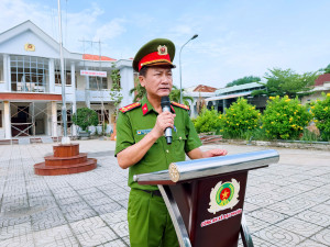 Công an xã Đại Phước tổ chức Lễ chào cờ Tổ quốc tháng 7/2026, triển khai nhiệm vụ công tác trọng tâm