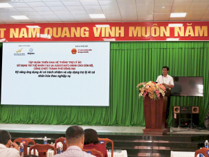 UBND xã Đại Phước tổ chức tập huấn sử dụng phần mềm Trợ lý ảo "AI công sở" cho cán bộ, công chức