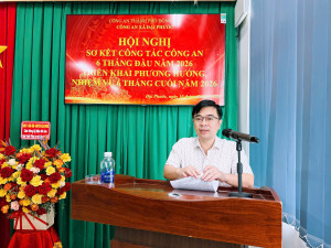 Công an xã Đại Phước tổ chức Hội nghị Sơ kết công tác công an 06 tháng đầu năm 2026