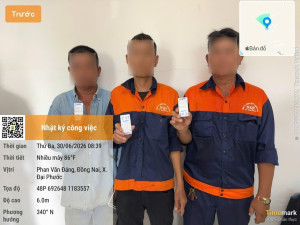 Công an xã Đại Phước phối hợp tổ chức test nhanh ma túy và tuyên truyền pháp luật cho người lao động tại doanh nghiệp