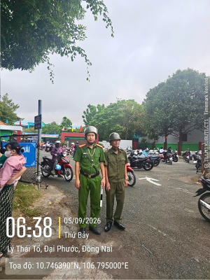 Công an xã Đại Phước chủ động bảo đảm an ninh trật tự, an toàn giao thông Lễ khai giảng năm học 2026–2027